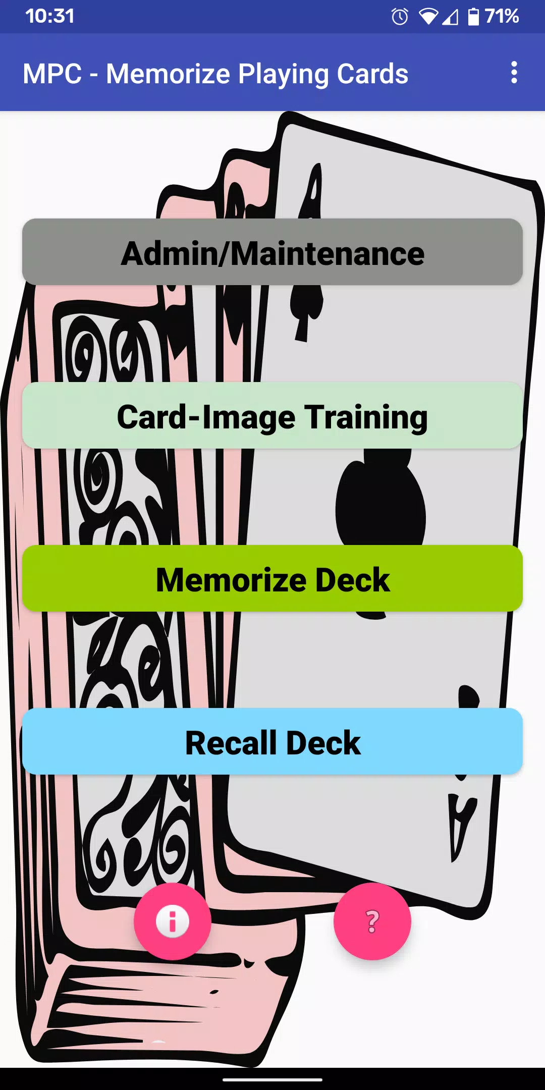 MPC - Memorize Playing Cards Screenshots