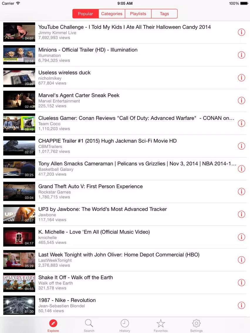 Tube Plus Plus - Tube Player and Playlist Manager iPad Screenshots