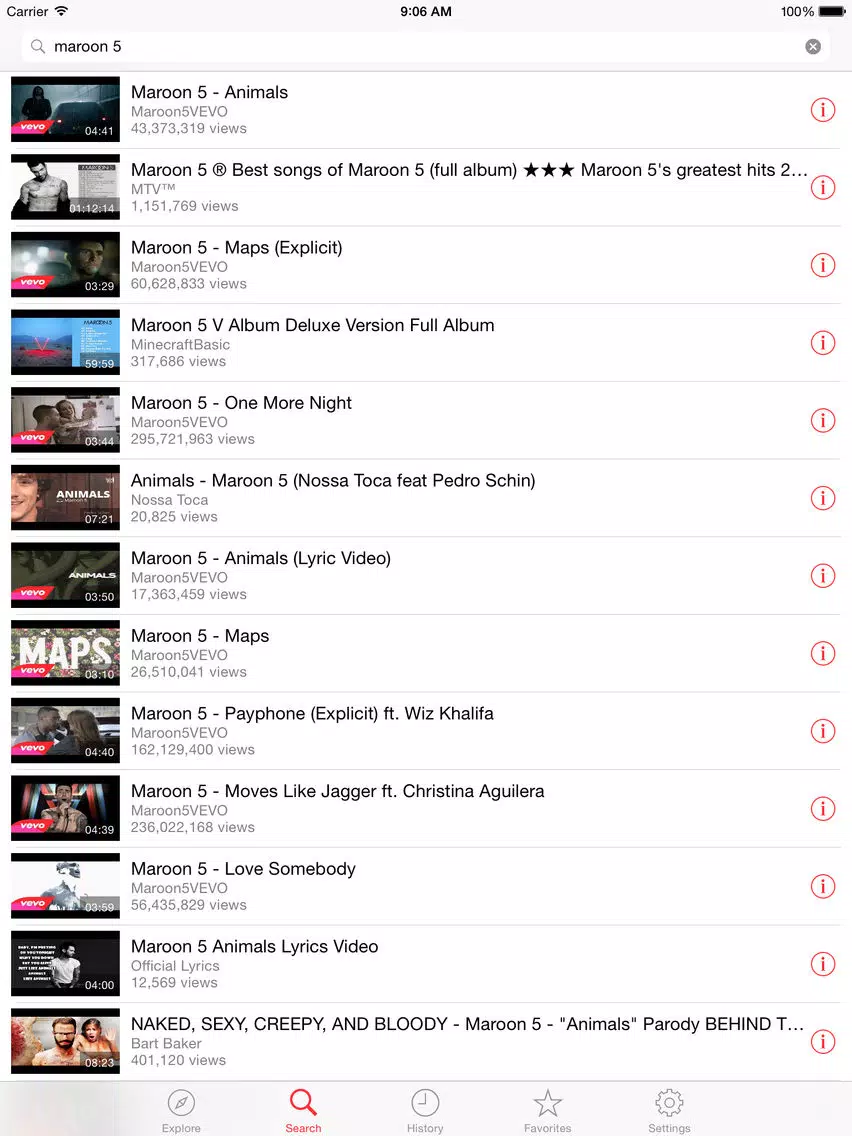 Tube Plus Plus - Tube Player and Playlist Manager iPad Screenshots