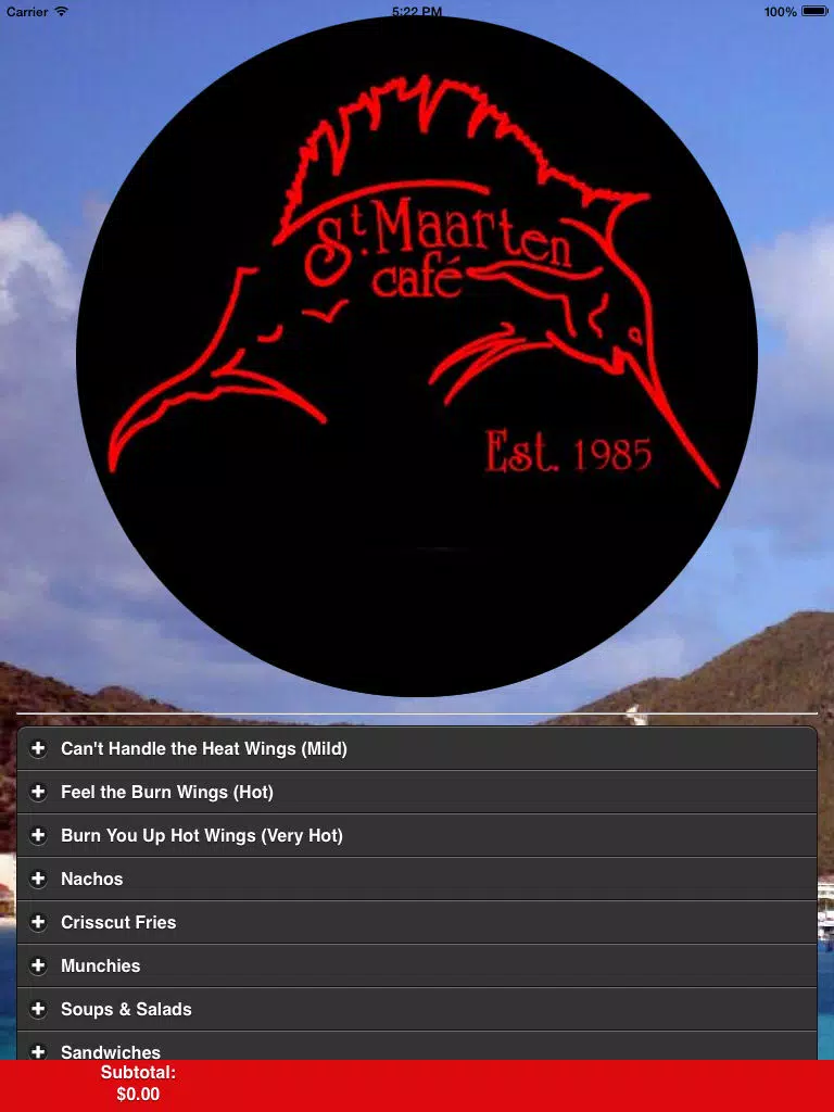 St. Maarten's Cafe iPad Screenshots