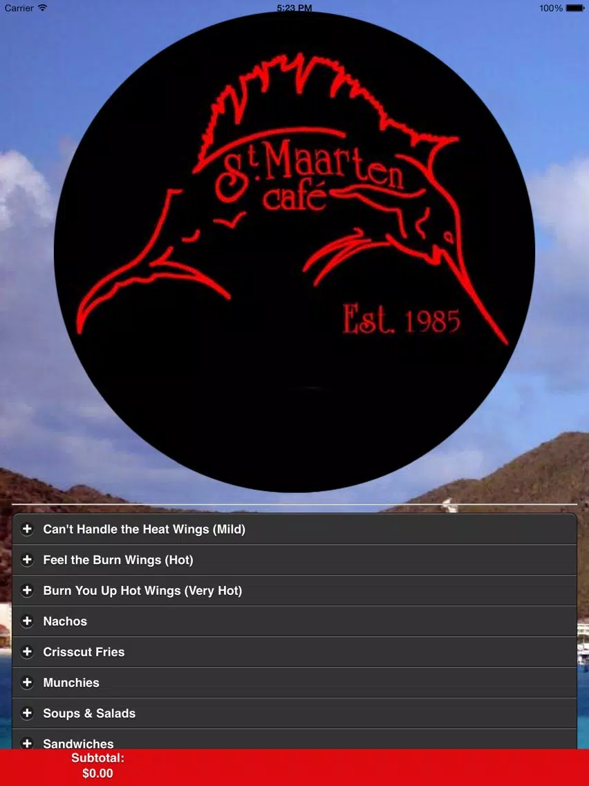 St. Maarten's Cafe iPad Screenshots