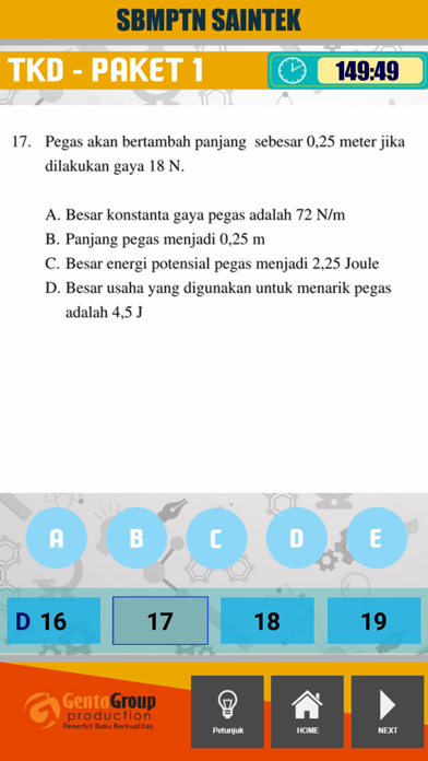 Simulasi SBMPTN SAINTEK Screenshots