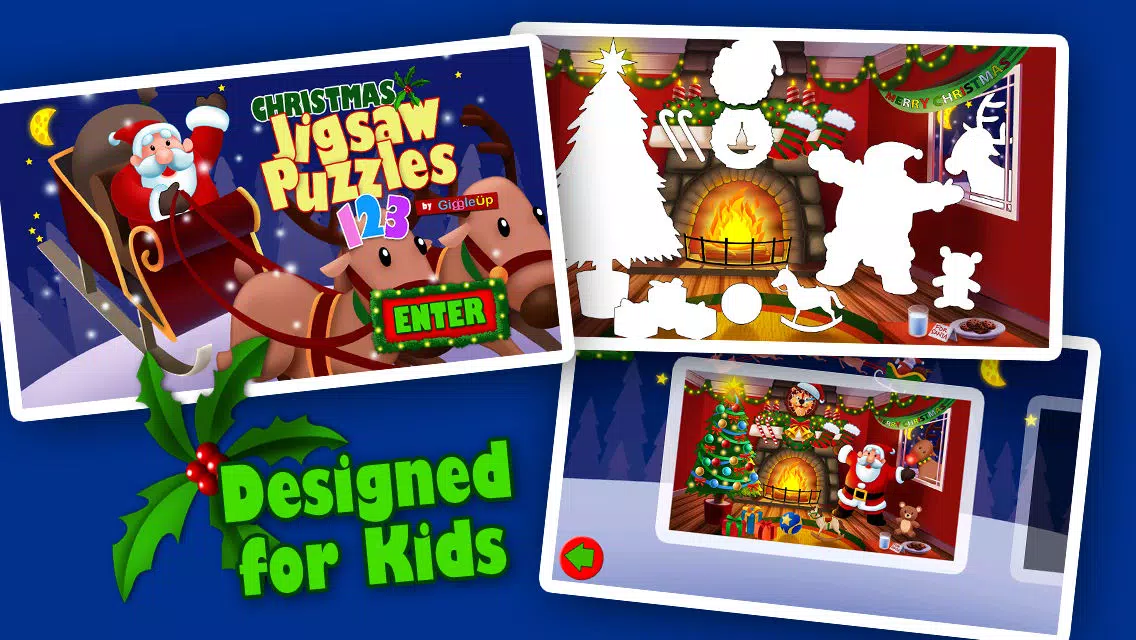 Christmas Jigsaw Puzzles 123 - Fun Learning Game for Kids Screenshots