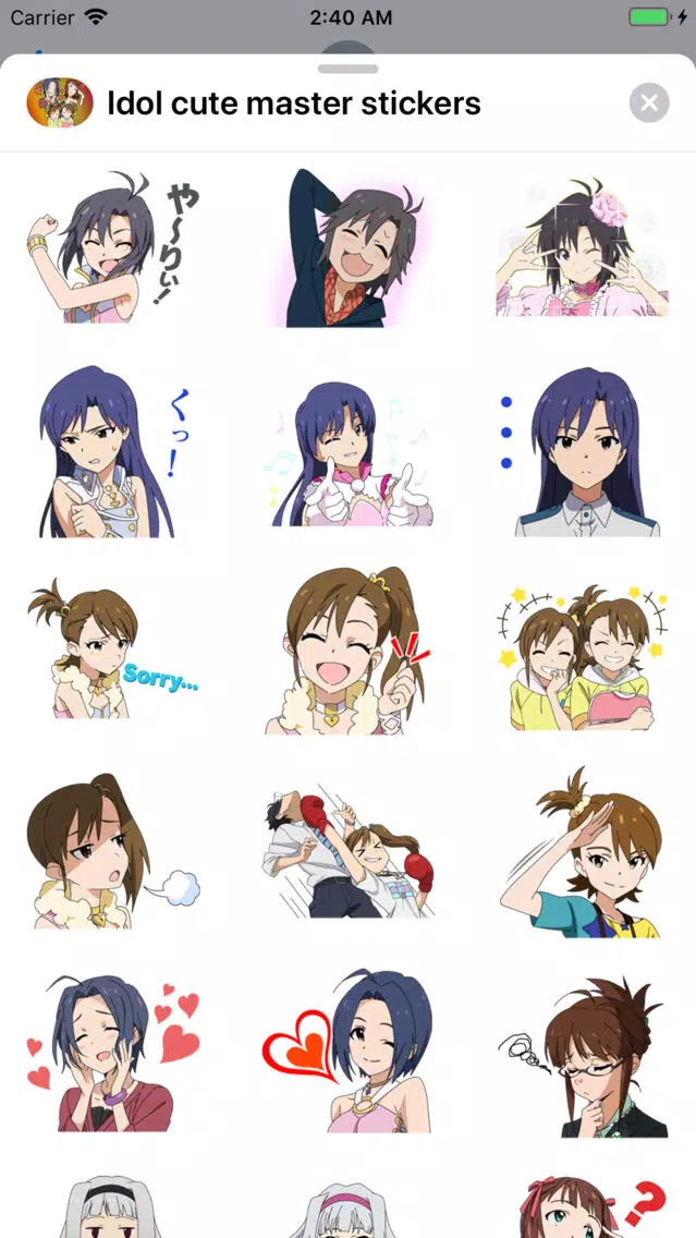Master Idol Cute Love Stickers Screenshots