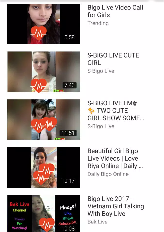 Girl 18 Bigo Live Show Video Screenshots