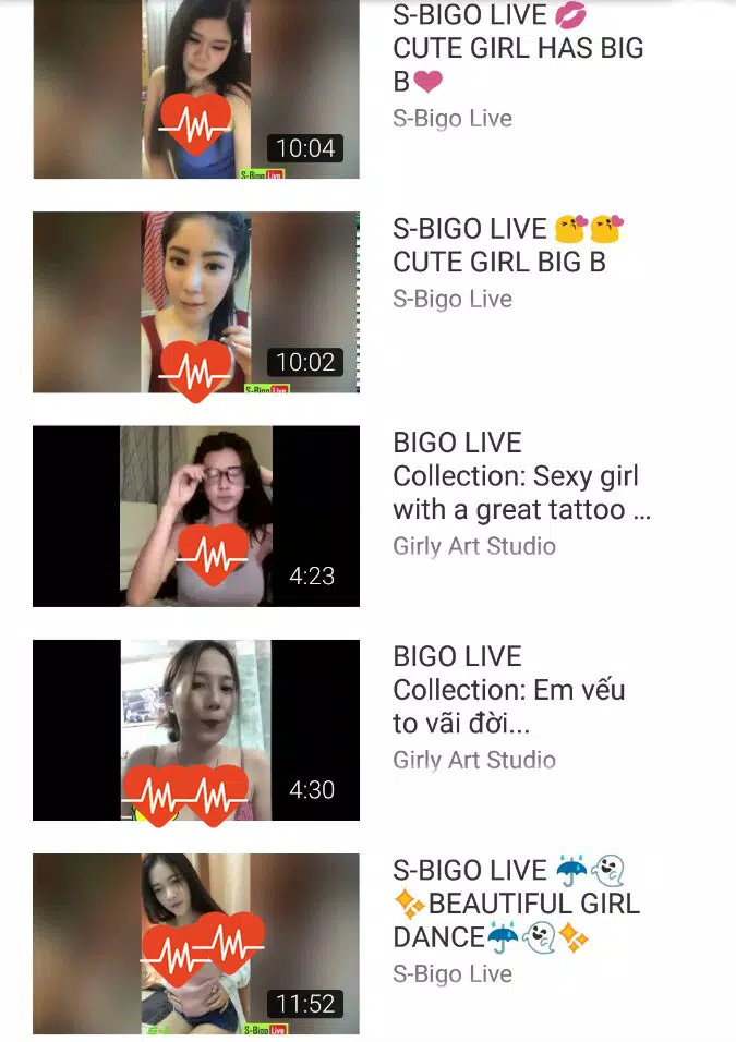 Girl 18 Bigo Live Show Video Screenshots
