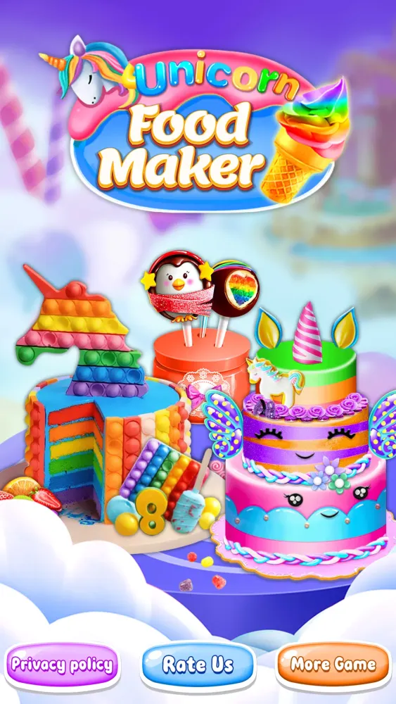 Unicorn Cake Maker-Bakery Game Screenshots