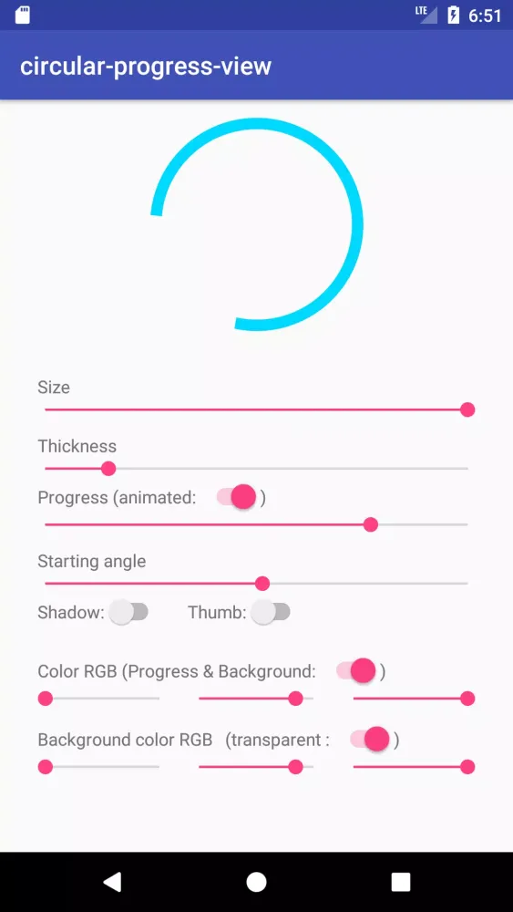 CircularProgressView sample Screenshots