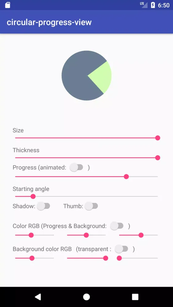 CircularProgressView sample Screenshots