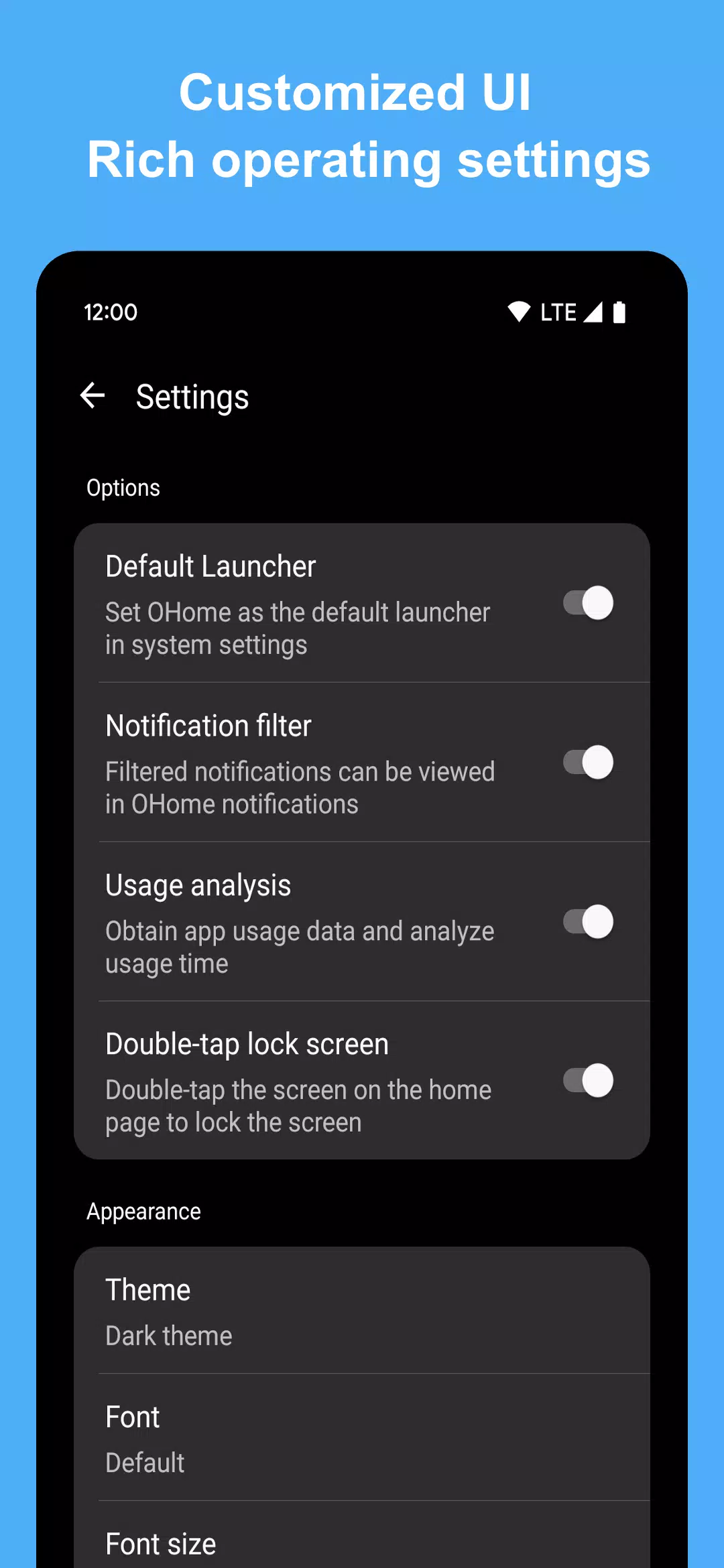 OHome Screenshots