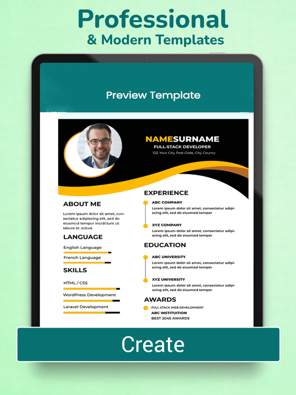 CV Maker & Builder -Resume App iPad Screenshots
