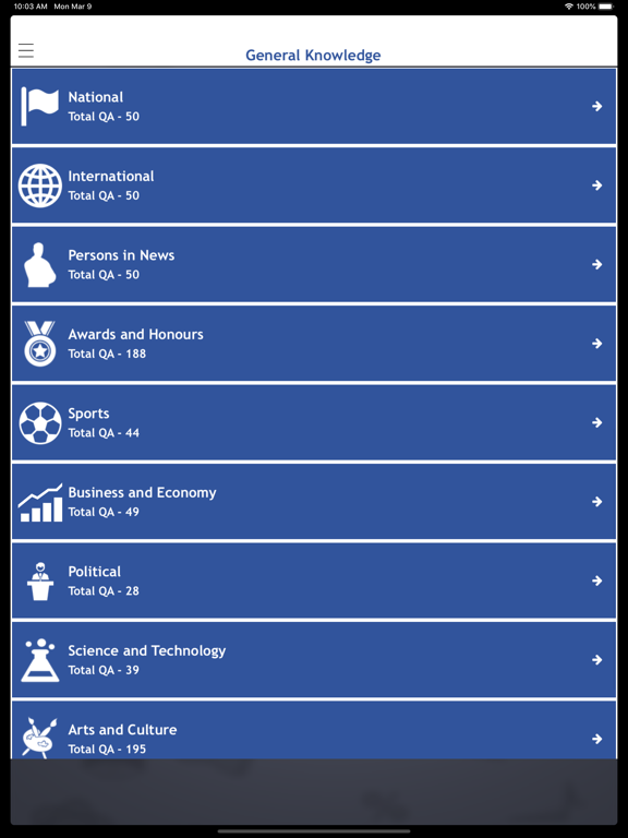 World General Knowledge Quiz iPad Screenshots
