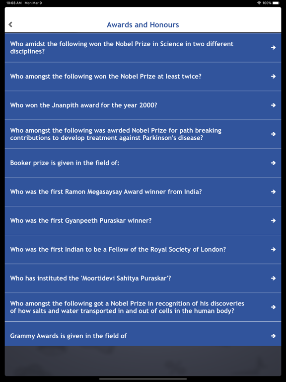 World General Knowledge Quiz iPad Screenshots