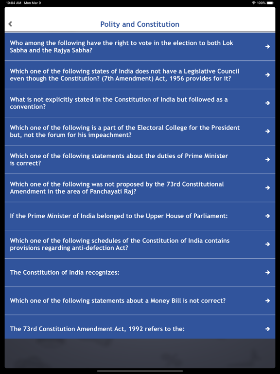 World General Knowledge Quiz iPad Screenshots