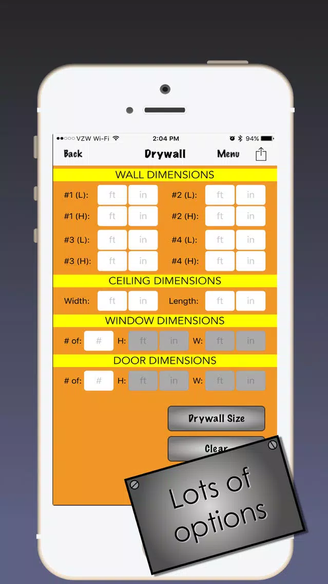 Builder Calc - Builder supply estimator Screenshots