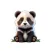 Cute Panda Puppy Stickers