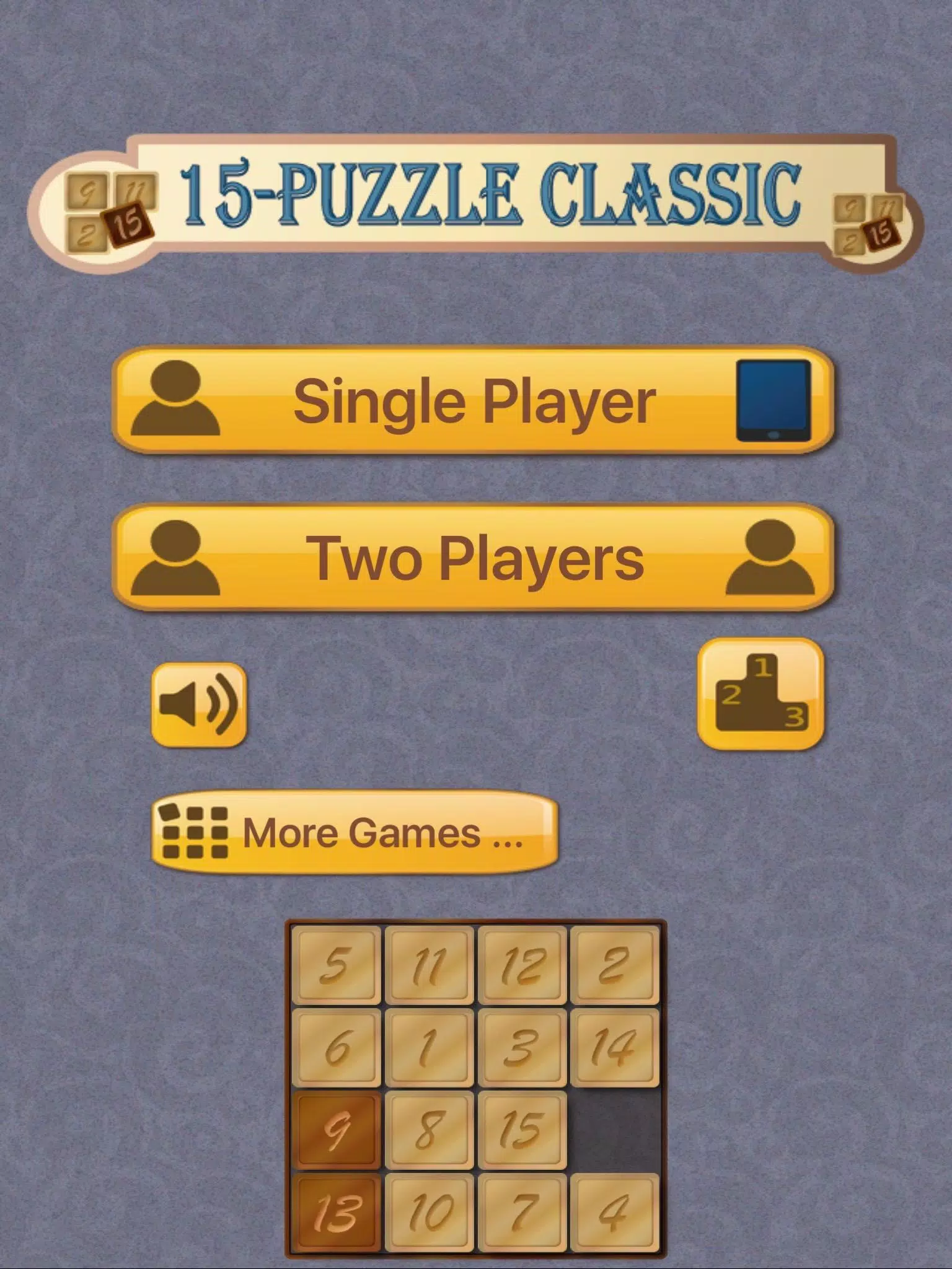 15-Puzzle Classic Screenshots