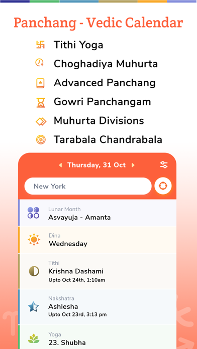 Panchang - Vedic Calendar Screenshots