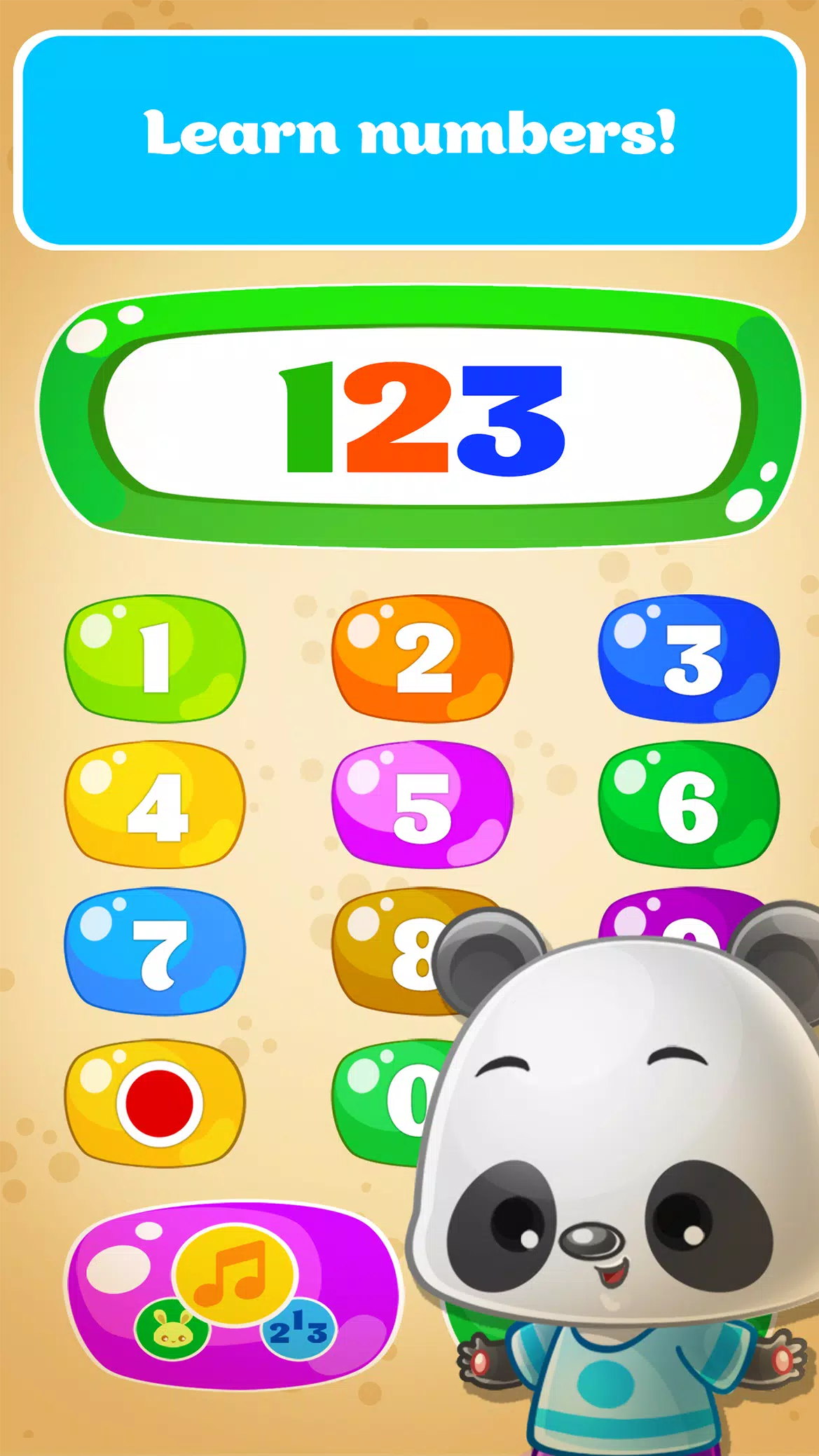 Babyphone game Numbers Animals Screenshots