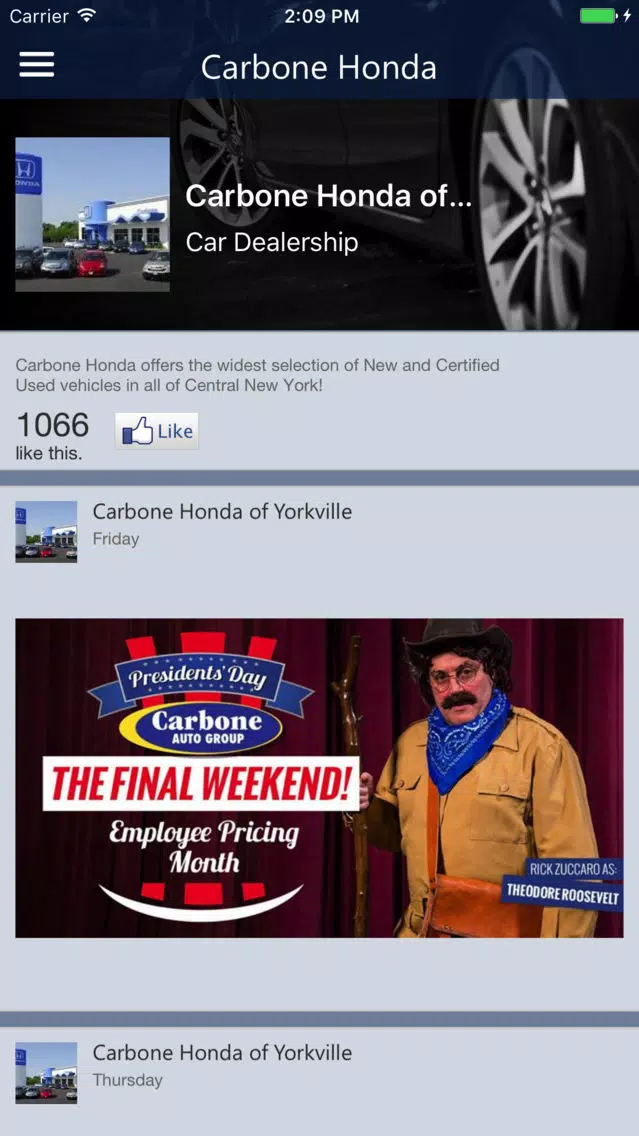 Carbone Honda Referrals Screenshots