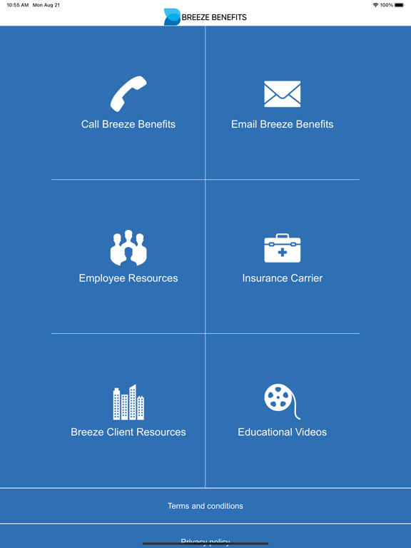 Breeze Benefits App iPad Screenshots