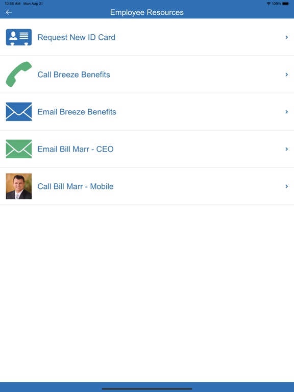 Breeze Benefits App iPad Screenshots