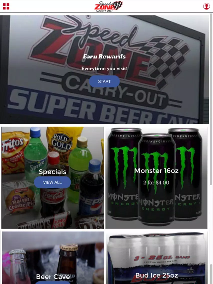 Speed Zone Carryout Rewards iPad Screenshots