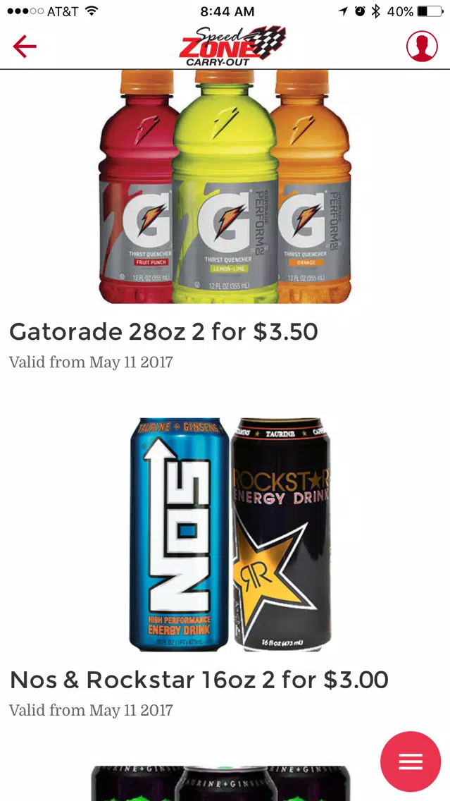 Speed Zone Carryout Rewards Screenshots