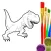 Coloring Book - Draw Dinosaur