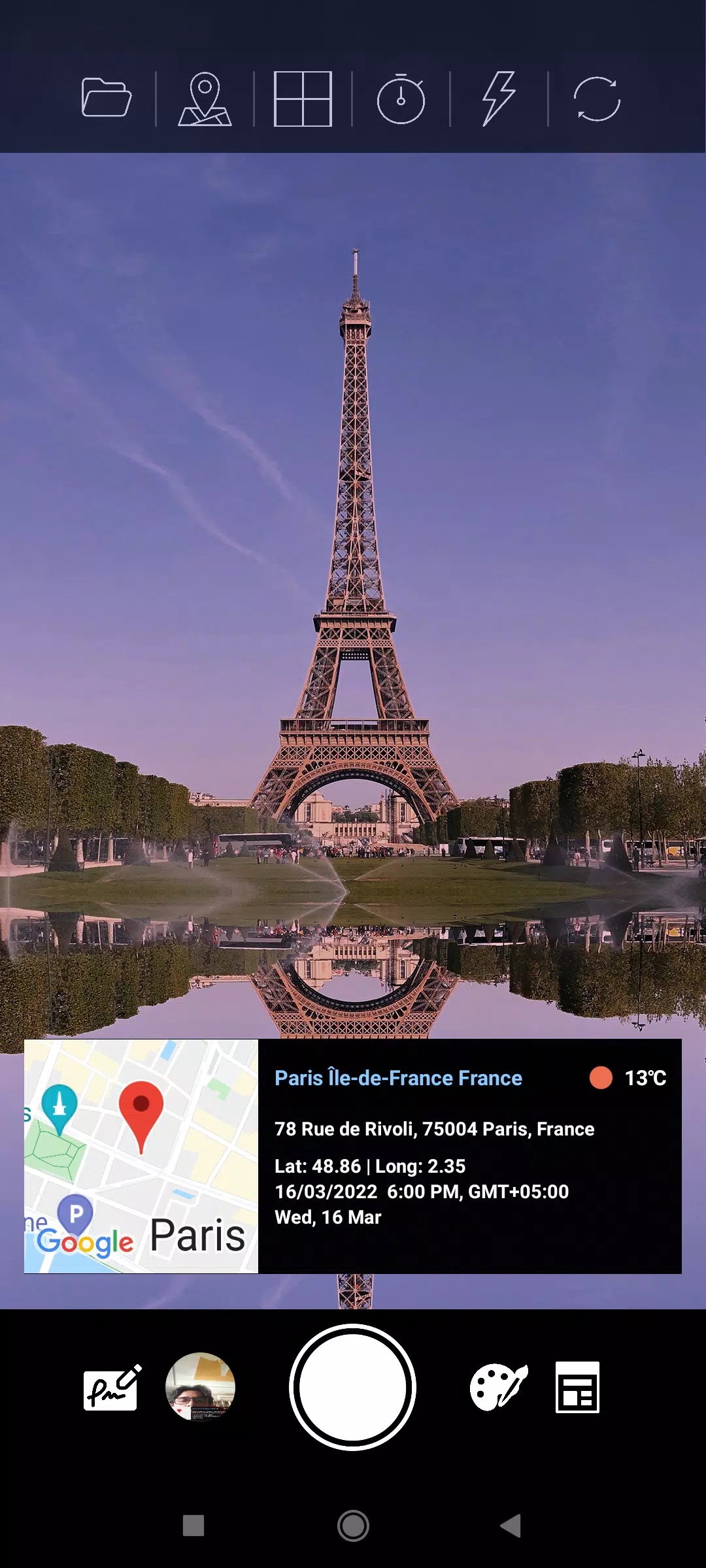 GPS Camera Location Map Screenshots