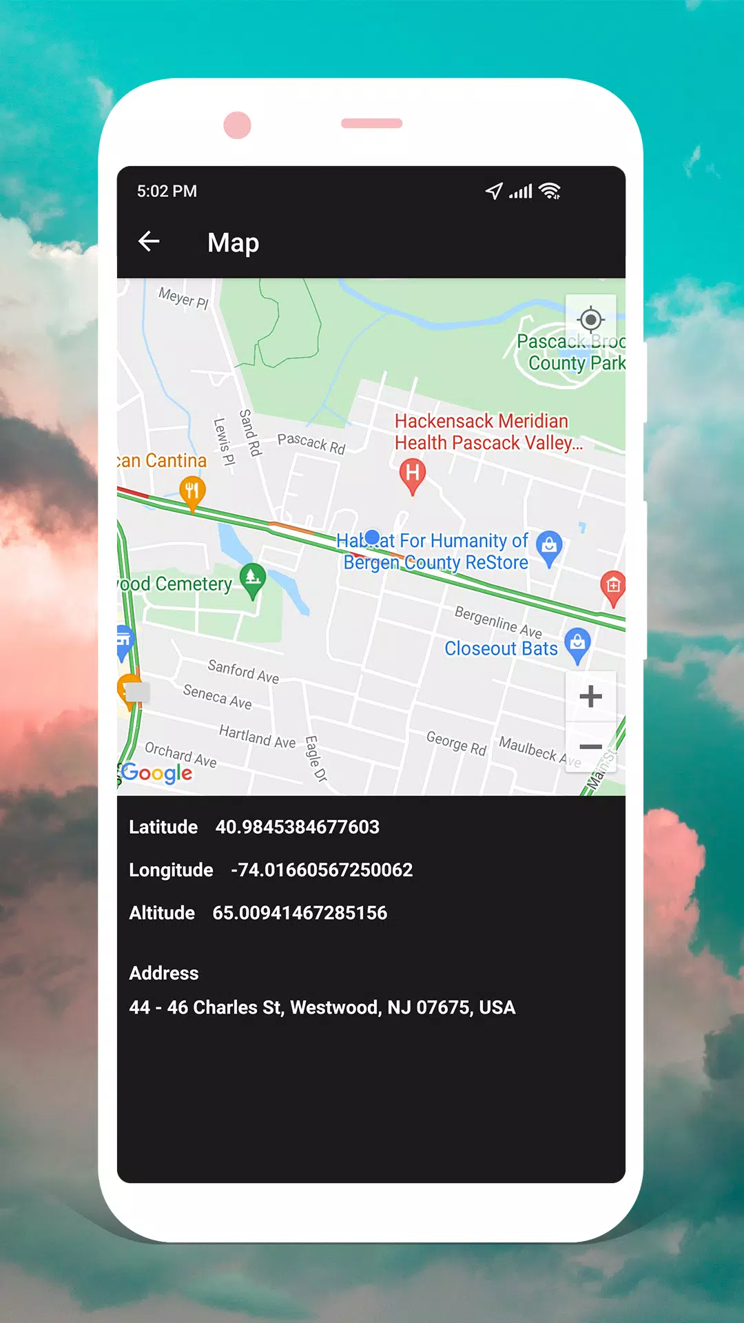 GPS Camera Location Map Screenshots