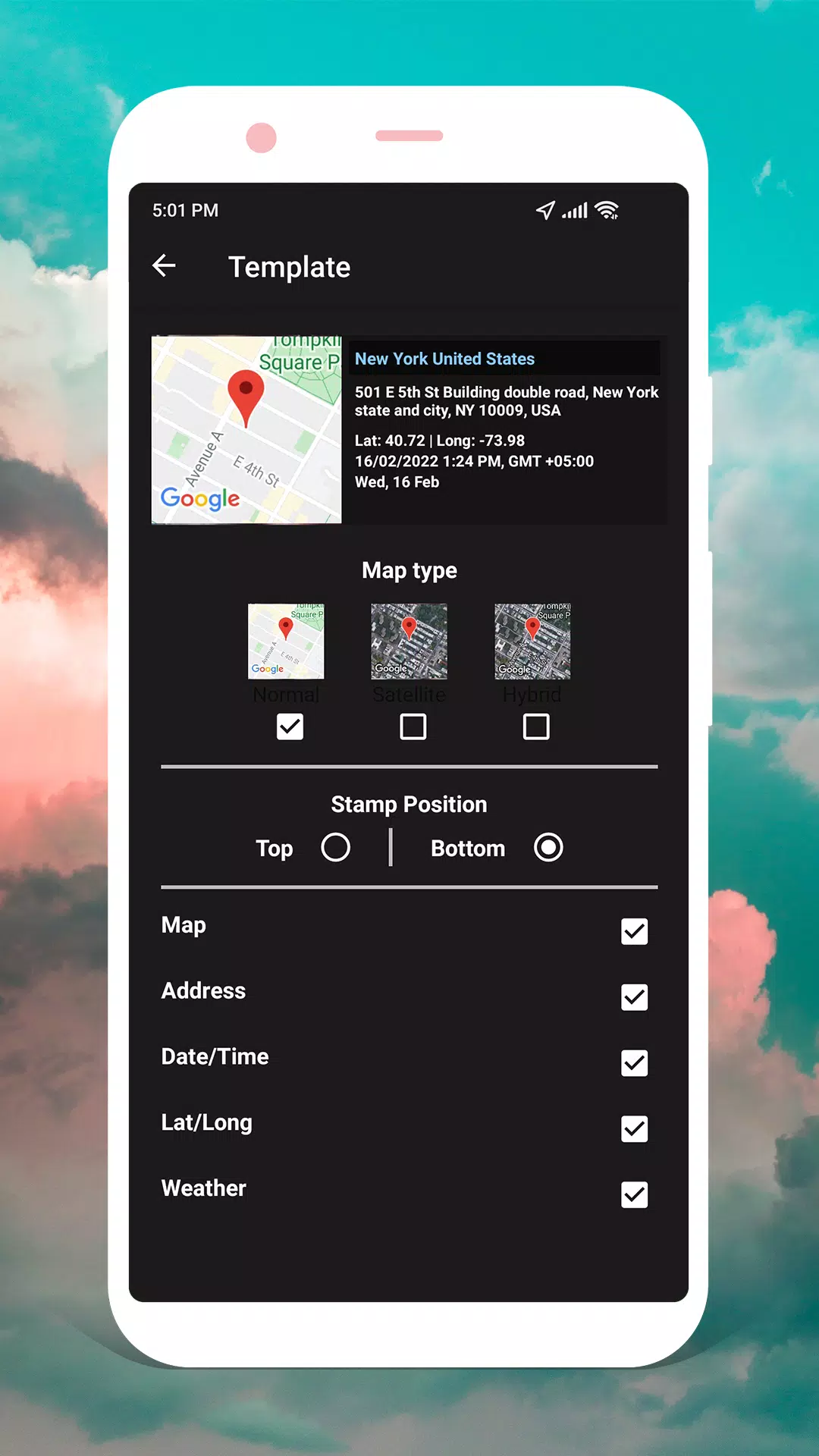 GPS Camera Location Map Screenshots