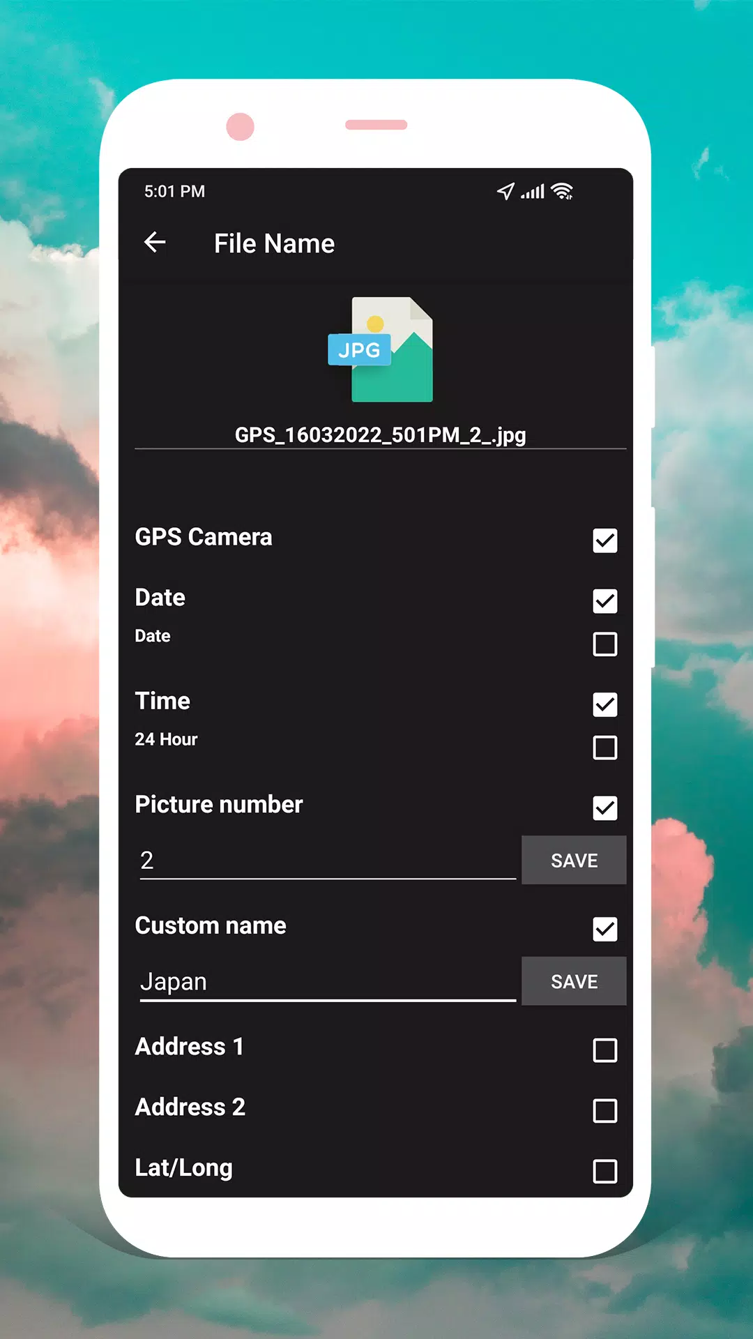 GPS Camera Location Map Screenshots