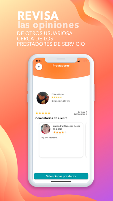 GPServices Cliente: Busca. Screenshots
