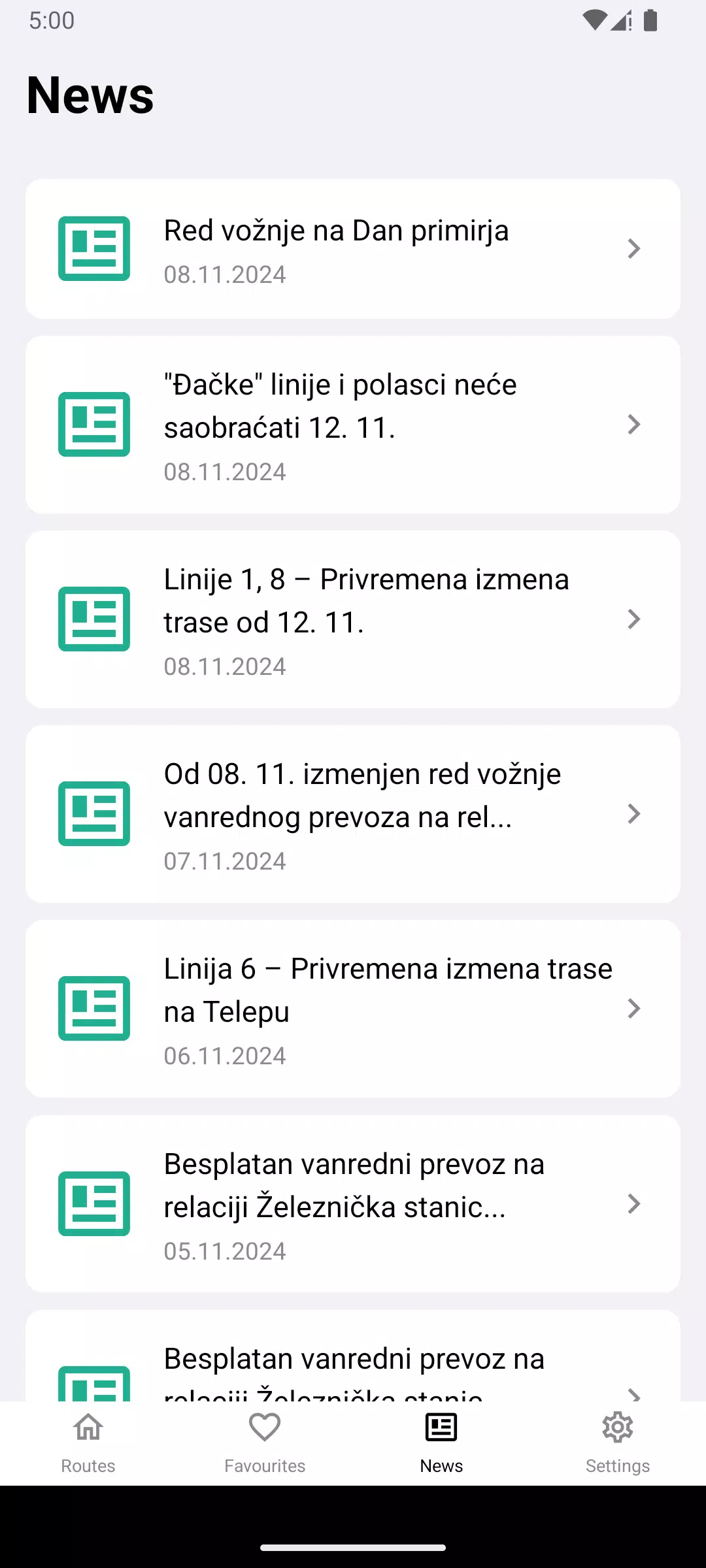 Public Transport Novi Sad Screenshots