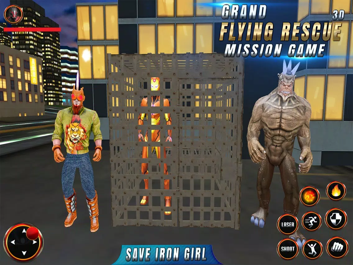 Capturas de pantalla de Superhero Flying Robot Rescue iPad 