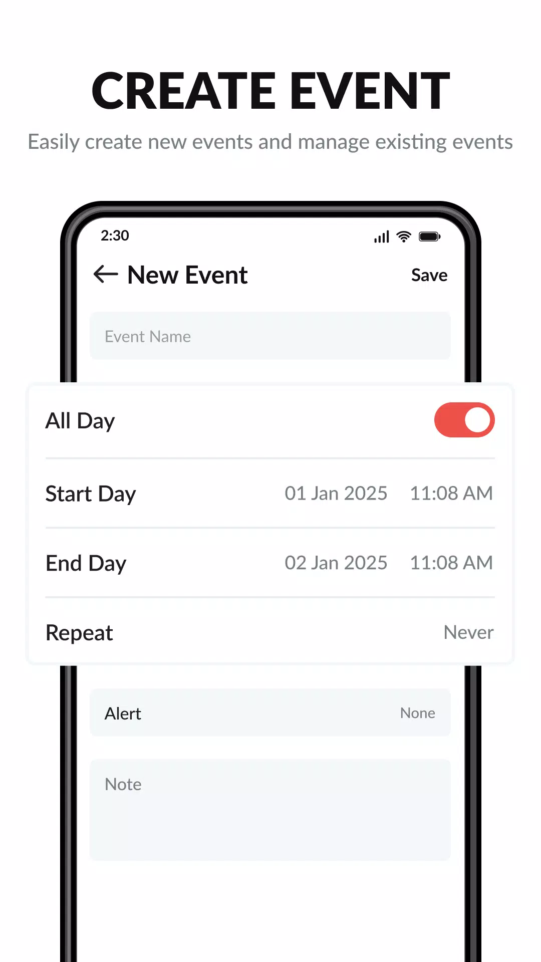 Calendar Screenshots