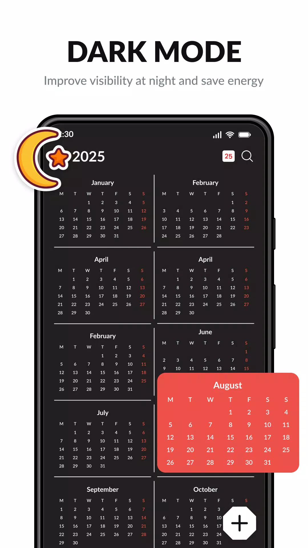 Calendar Screenshots