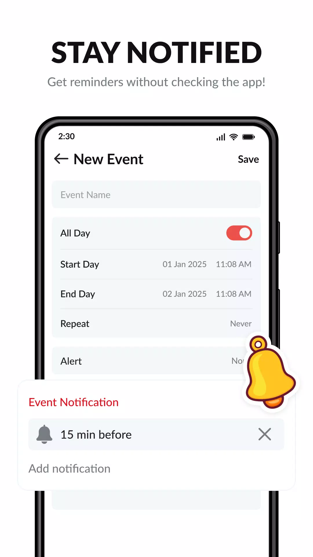 Calendar Screenshots
