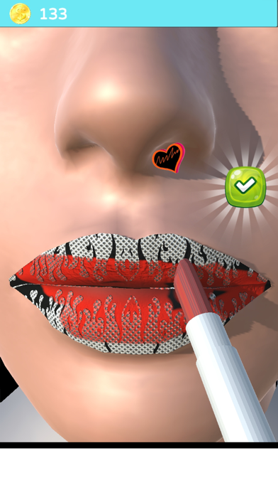 Lip Art Lipstick Makeup Game应用截图