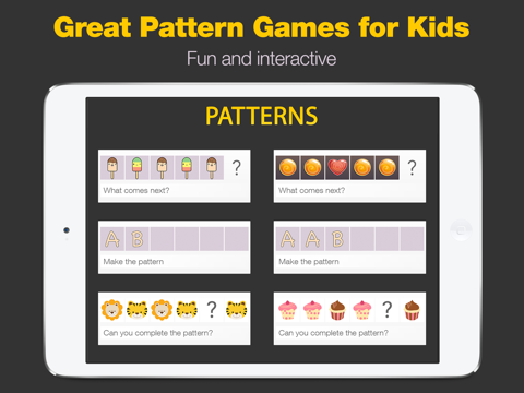 Patterns - Includes 3 Pattern Games in 1 App iPad Screenshots