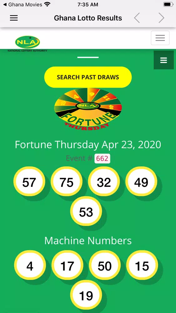 NLA Forecasts and Results Screenshots