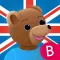 Learn English with Little Brown Bear : a kids app with educational games, songs and activities to learn first English words.