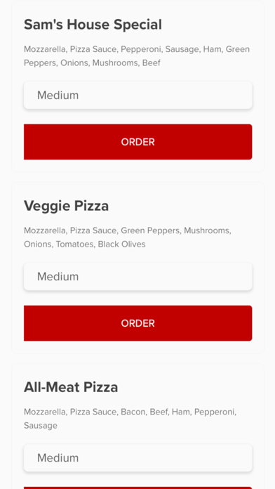 Sam's Pizza and Subs Screenshots