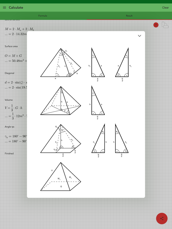 Pyramid Calculator Pro iPad Screenshots
