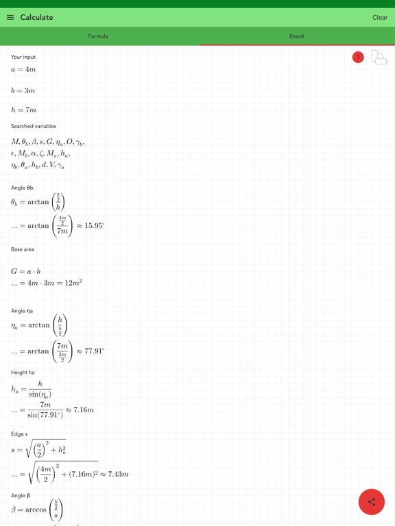 Pyramid Calculator Pro iPad Screenshots