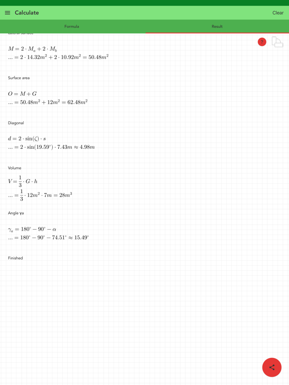 Pyramid Calculator Pro iPad Screenshots