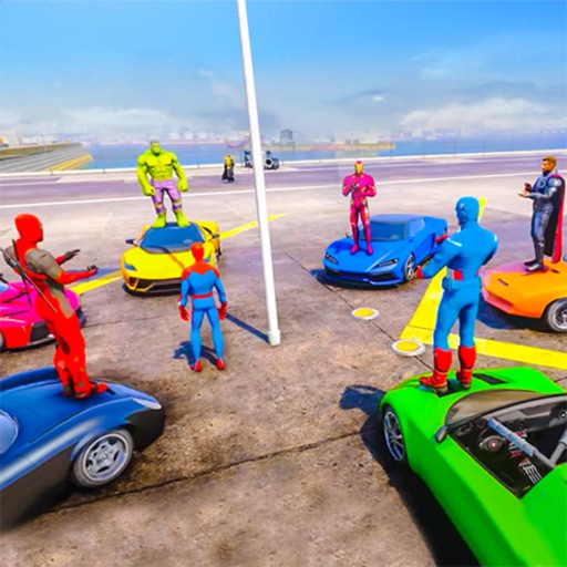 Superhero Car Stunt Racing 3D Superhero Car Stunt Racing 3D