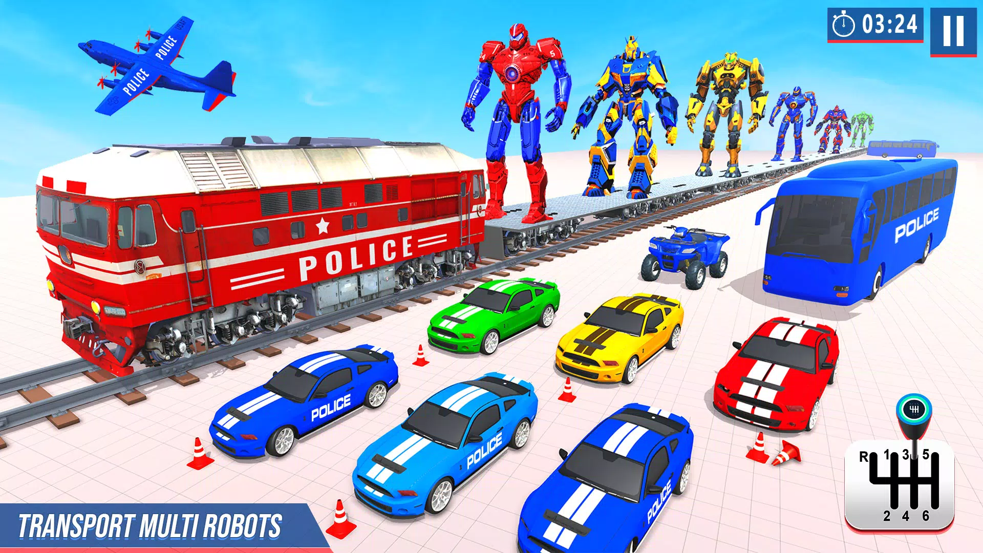Robot Car Games Transform Game Screenshots