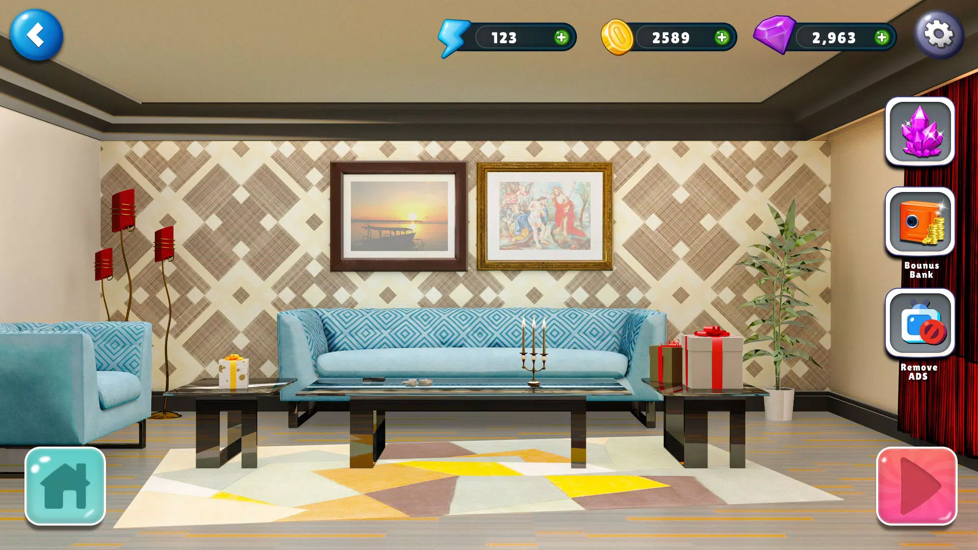 Home Design Makeover 3D Game Screenshots